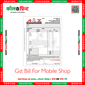 Bill Book for Mobile Shop